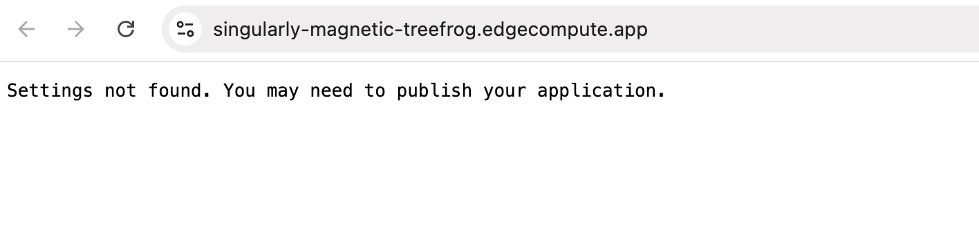 App online but empty