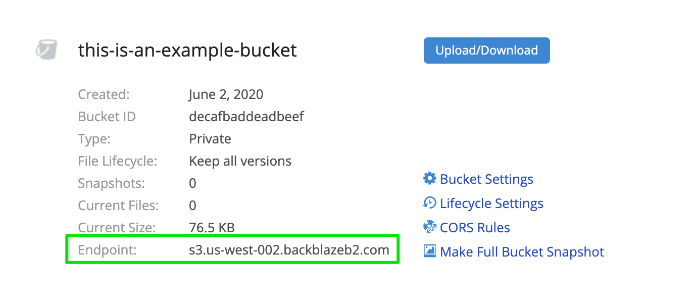 Backblaze B2 S3 Endpoint