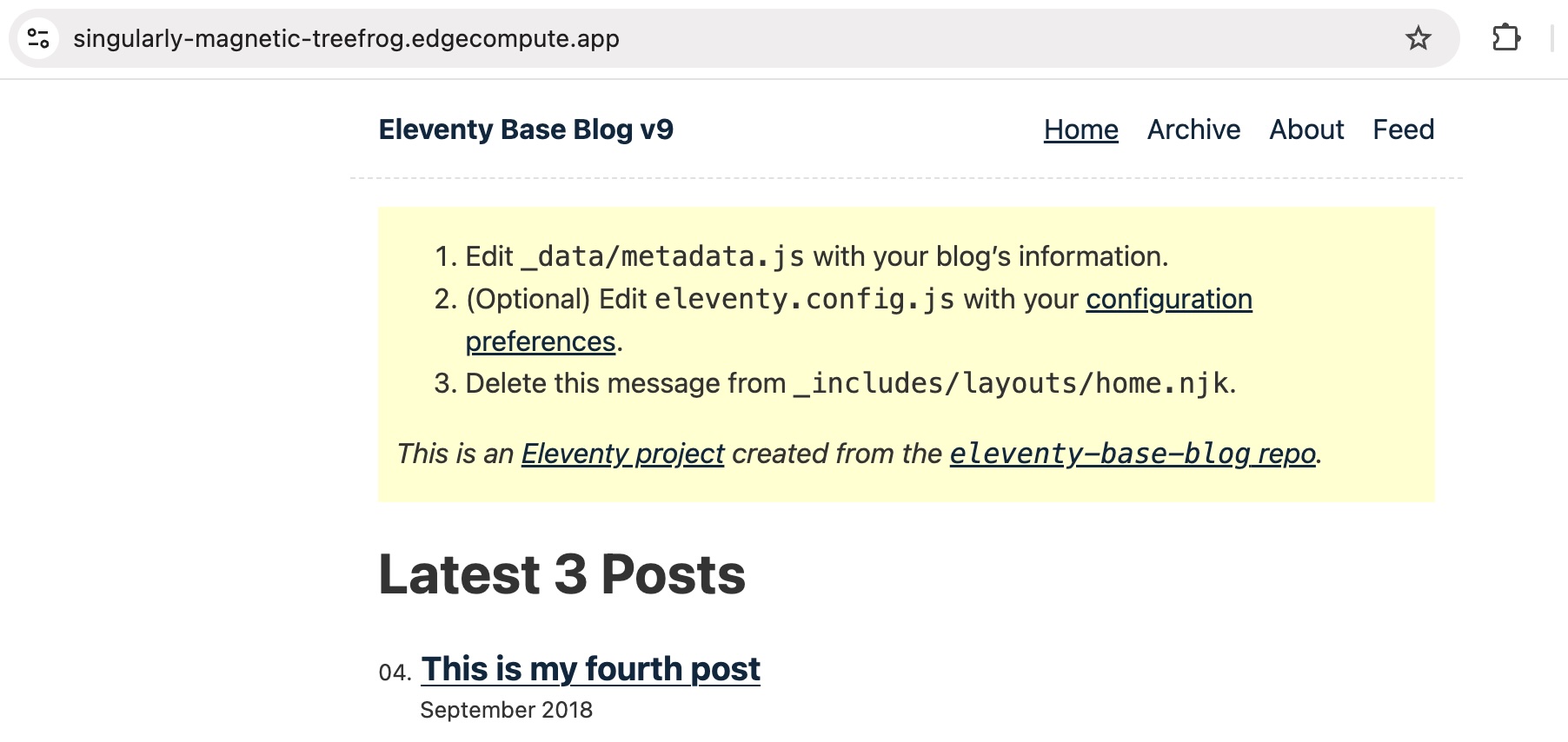 Blog working in browser